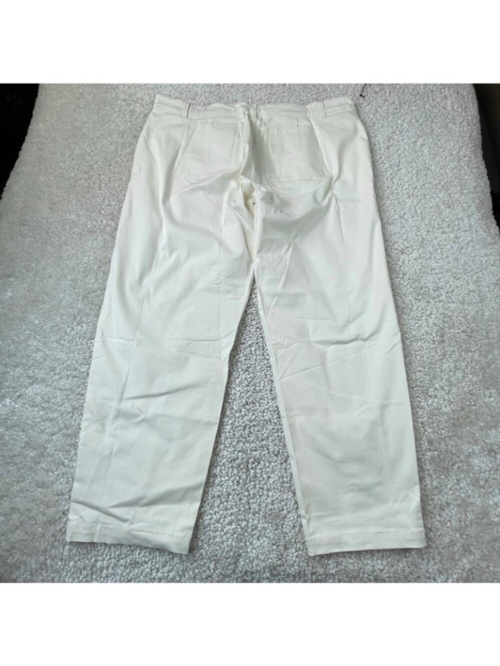 Able Ann Twill Straight Leg Pant Antique White Womens 14 NEW - Picture 3 of 10
